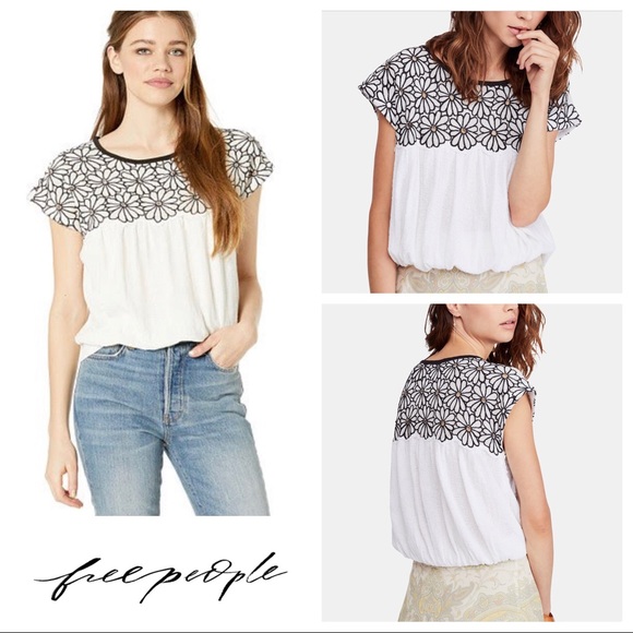 Free People Tops - NWT Free💕People Georgia Bubble Hem Top in Ivory